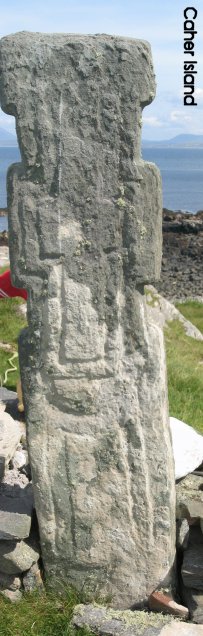 Click for Caher photos - One of a number of early Christian crosses on Caher